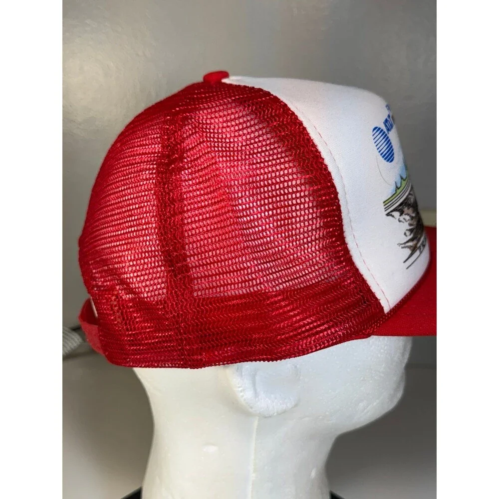 Vintage AT&T Fiber Optics Blue Stake Call Before You Dig Snapback‎ Trucker Hat